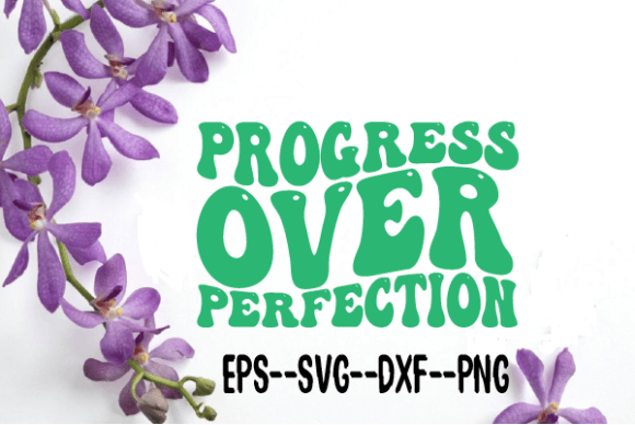 Reviewing Progress over Perfection Wavy Retro Svg for Stitchers