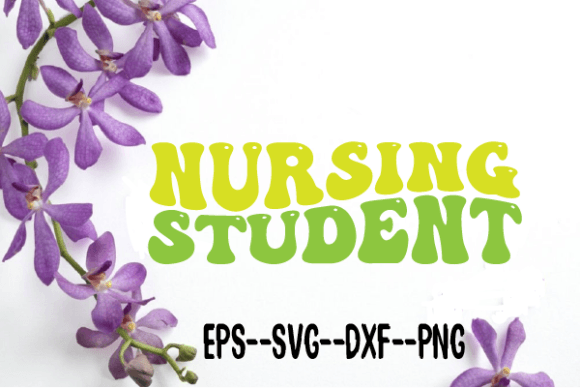 Reviewing the Nursing Student Wavy Retro SVG